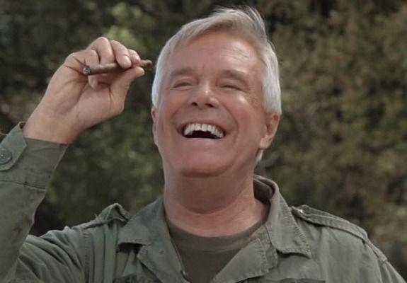 Still from the “A-Team” TV series, showing George Peppard as John “Hannibal” Smith holding a cigar.
