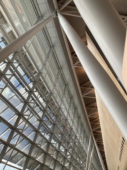 Roof structure at Zurich Airport.